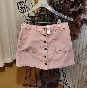 Gap Girls Pink Corduroy Button Front Skirt